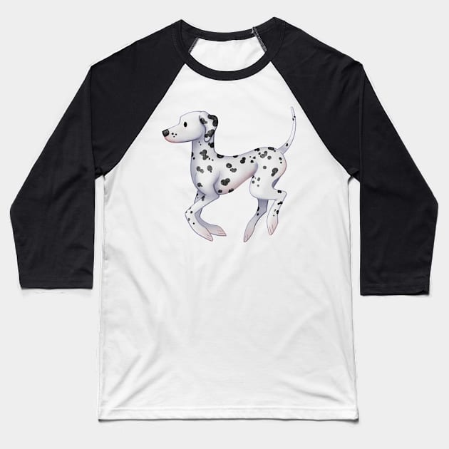 Cozy Dalmatian Baseball T-Shirt by Phoenix Baldwin